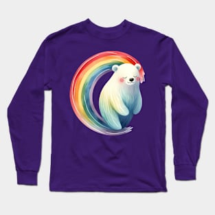 Dreamy Bear & Rainbow Long Sleeve T-Shirt